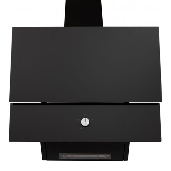 Hausberg HB-2285NG Dekorative Einbauhaube, 163 W, Aluminiumfilter, Maximale Absorptionsleistung 650 m3/h, 60 cm, Schwarz