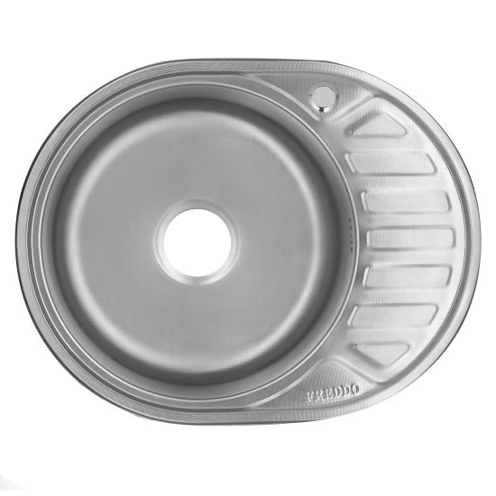 Freddo ERT-SN 9006 Antikalk-Küchenspüle aus Edelstahl, linkes Becken, 59x45 cm