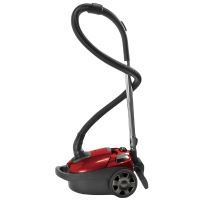 Aspirator cu sac Hausberg HB-2815RS, 2200 W, sac panza, capacitate sac 3 L, Negru/Rosu