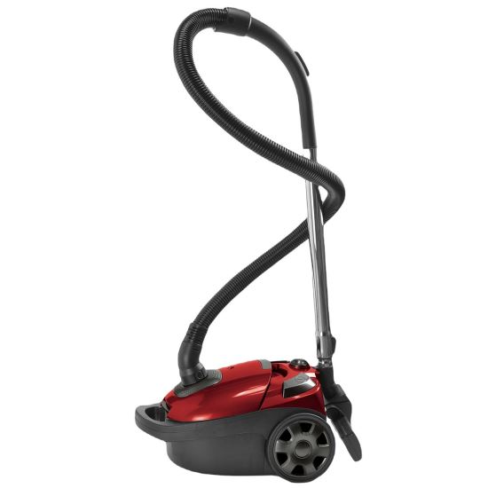 Aspirator cu sac Hausberg HB-2815RS, 2200 W, sac panza, capacitate sac 3 L, Negru/Rosu