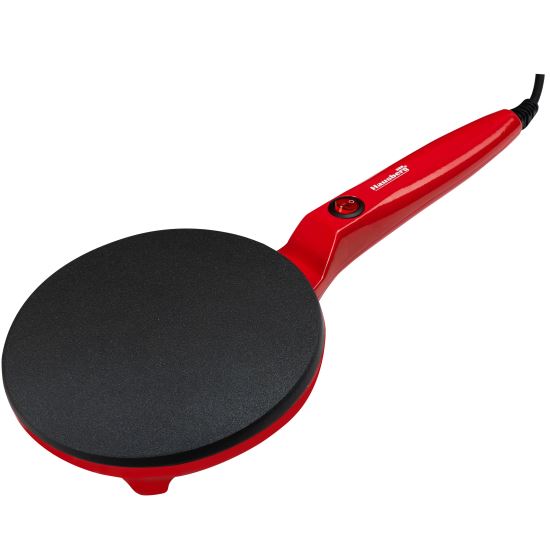 Hausberg HB-9910RS Pfannkuchengrill, kompaktes Design, Antihaftbeschichtung, rot