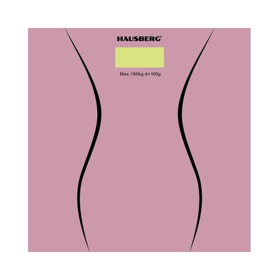 Körperwaage HAUSBERG HB-6003RZ, 180kg, 3V Lithiumbatterie, 30x30cm, Pink