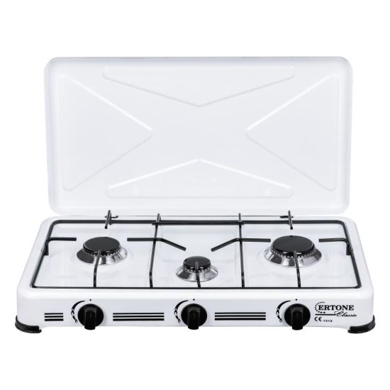 Cuisinière à gaz 3 feux ERT-MN 208, blanche