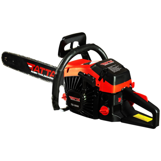 Professionelle Kettensäge Tatta TD5800, 3,54 PS, 58 CC, 0,55 l, Benzin, Kette, Führung