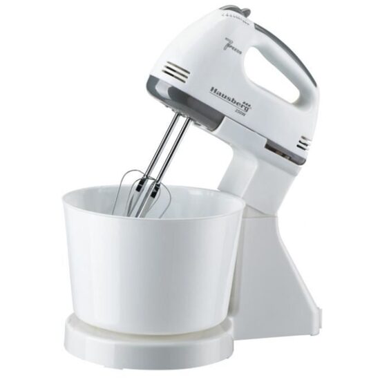 Mixer mit Schüssel HAUSBERG HB-3550GR, 7 Geschwindigkeiten, Leistung 250 W, 2 l, Grau