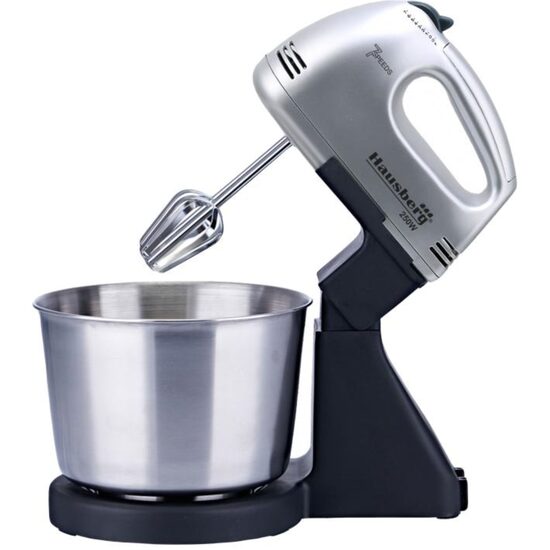 HAUSBERG HB-3551NG Bowl Mixer, 7 speeds, 250W power, 2L STAINLESS STEEL BOWL, Black