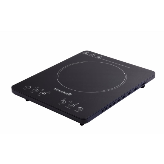 Hausberg HB-1525NG Induktionskochfeld, 2000W, Touch-Bedienung, eine Kochzone, Schwarz