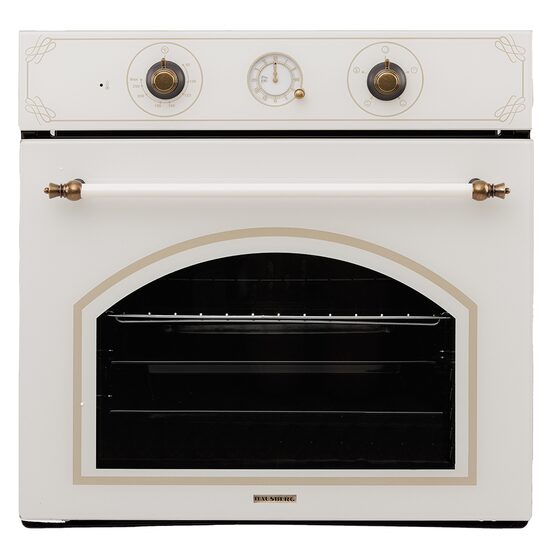 Hausberg HB8050RST rustikaler Einbaubackofen, 57L, Leistung 2000W, Farbe rustikales Beige