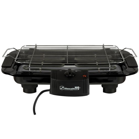 Hausberg HB530 Elektrogrill, 2000W, 48 x 35,5 cm, Thermostat, Schwarz