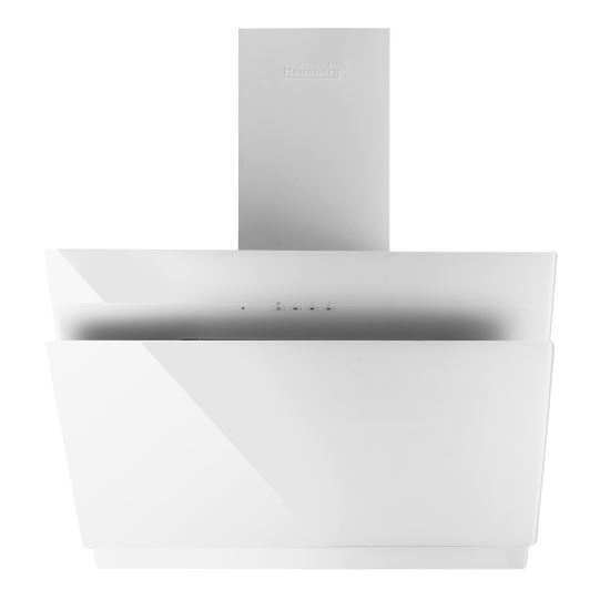 Hotte décorative encastrable Hausberg HB-1390, puissance d&#39;absorption 650 mc/h, 60 cm, commande tactile, filtre en aluminium, blanc