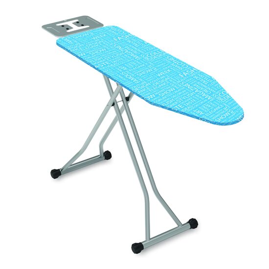 Ertone G111M Bügelbrett, elektrostatische Lackierung, Bezug aus Baumwolle und Polyester, Bügeleisenhalter, integrierte Steckdose, 38 x 93 x 120 cm