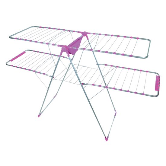 Wäschetrockner aus Metall Genius Double Maestro ERTONE G95U, 130x60x123cm, 6 Stützreihen, klappbar, trägt 20 Kg