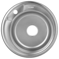 Freddo SN7000/Q32 Edelstahlspüle, für Q32 Arbeitsplatte, rund, Antikalk, Durchmesser 49 cm, Tiefe 17 cm