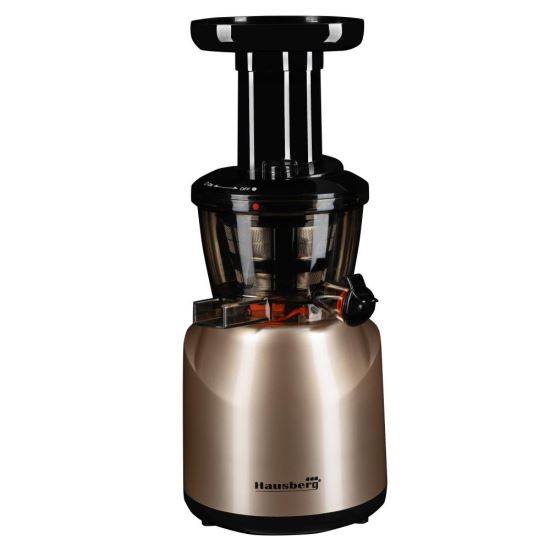 Hausberg HB-7519GO Fruchtentsafter, Kaltpresse, 150 W, 400 ml, Gold