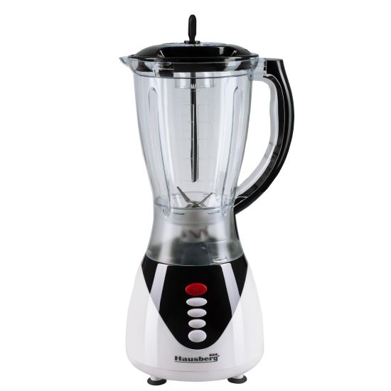 Blender cu bol 2 in 1, 1.5 l, Hausberg HB7661N, 3 viteze, 300 w, negru