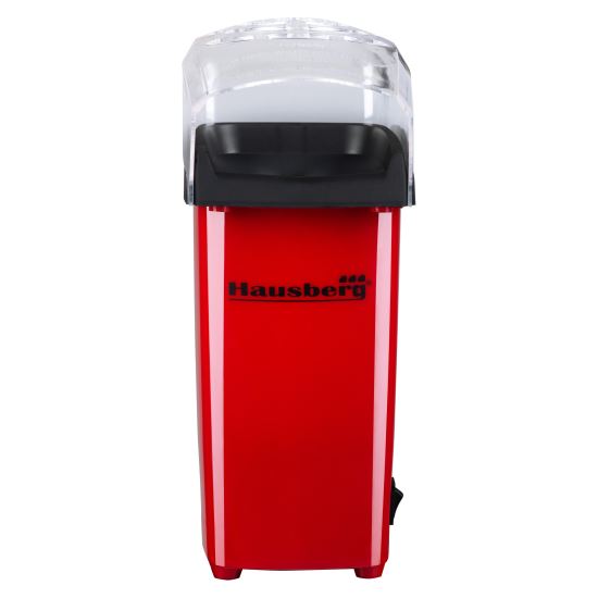 Machine à popcorn, Hausberg HB910RS 1200 W, jet d&#39;air chaud, premium, rouge