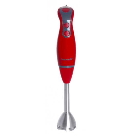 Hausberg HB-7672RS Stabmixer, 300 W, Klinge aus Edelstahl, Schaft aus Edelstahl, 2 Geschwindigkeiten, Rot