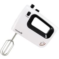 Hausberg HB-4120NG Handmixer, 300 W, 5 Geschwindigkeiten, Turbofunktion, Rührbesen und Haken aus Metall, Schwarz/Weiß
