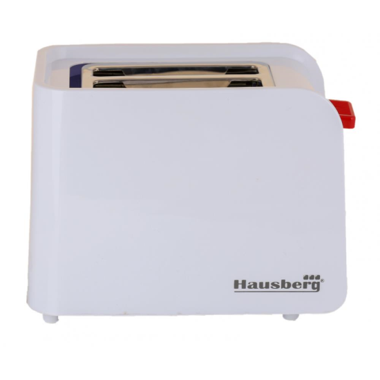 Toaster Hausberg HB-195RS, 750 W, 2 slices, defrost function, reheat function, 6 power levels, White/Red
