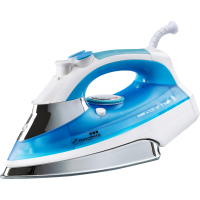 Hausberg HB-7806BL Bügeleisen, 2300 W, 360 ml, Keramiksohle, Dampfstrahl 16,7 g/min, Vertikaldampf 25 g/min, Anti-Tropf-System, Selbstreinigungssystem, Weiß/Blau