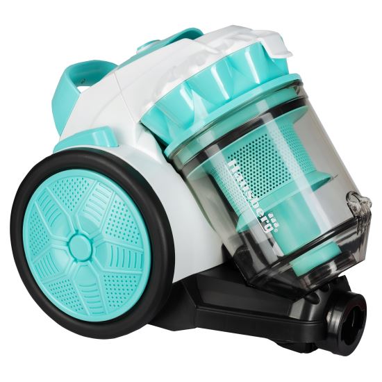Aspirateur sans sac Hausberg HB-2010VR, 700 W, capacité 3 L, aspiration à sec, cyclonique, filtre HEPA, blanc-vert
