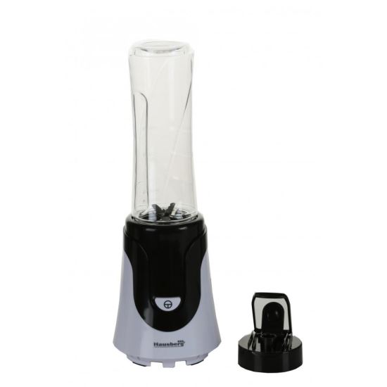 Smoothie-Mixer, Hausberg HB-7676NG, Leistung 300 W, Fassungsvermögen 600 ml, Kupfermotor, Schwarz