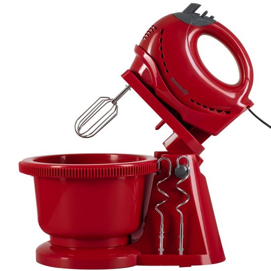 Mikser z dzieżą obrotową Hausberg HB-3519RS, pojemność 2L, moc 300W, czerwony