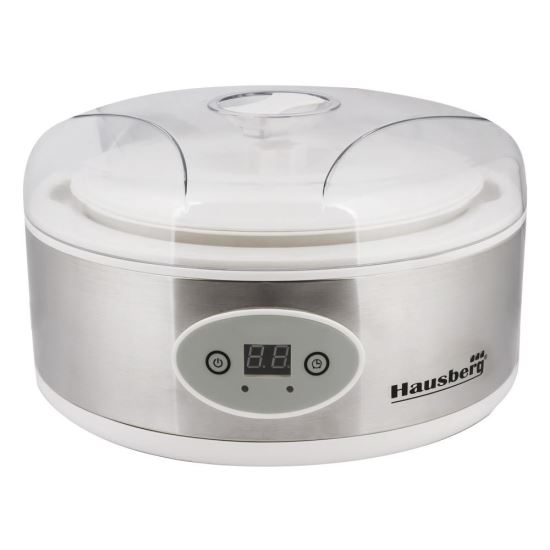 Hausberg HB-2191 Joghurtbereiter mit LED-Anzeige, 7 Glasbecher à 200 ml, 50 W