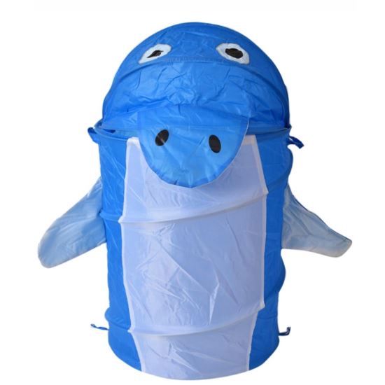 Faltbarer Wäschekorb in Delfinform aus Canvas Ertone MN002, Fassungsvermögen 1,28 Liter, ideal für Wäsche und Spielzeug