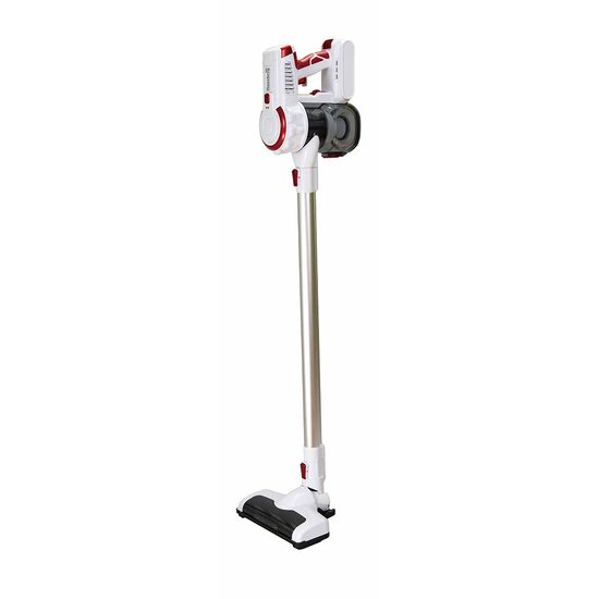Aspirateur balai Hausberg HB-2027, puissance 220 W, sans sac, capacité 0,25 l, filtres lavables, 2 vitesses, brosse rotative, autonomie 20-40 min, blanc