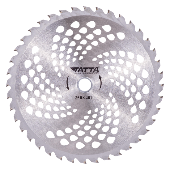 Tatta TT-1002 Kreissägeblatt für Freischneider, Vidia-Zähne, 250 x 40 Zähne, für Gras