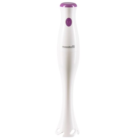 Mixeur plongeant Hausberg HB-7669AB, 350 W, lame en acier inoxydable, manche intérieur en acier inoxydable, blanc
