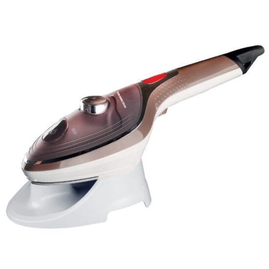 Vertikales Bügeleisen mit Keramiksohle Hausberg HB-7885MR, 1100 W, abnehmbares Zubehör mit 2 Bürsten, Braun