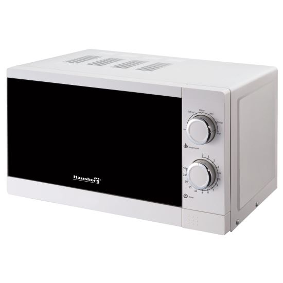 Kuchenka mikrofalowa Hausberg HB-8005AB, 20 l, 700 W, mechaniczna, biała