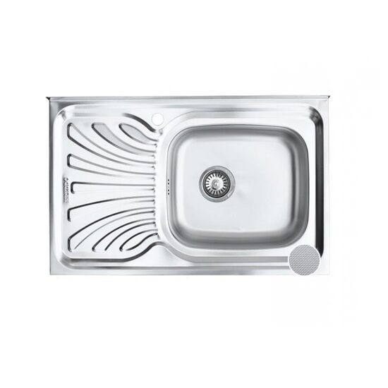 Freddo SN9001D Spüle, für Maske, Becken rechts, Antikalk, 80x50cm, Edelstahl