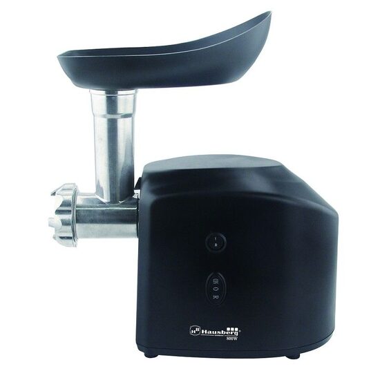 Electric meat grinder HAUSBERG HB-3400, 800W, stainless steel blade, non-slip feet, Black