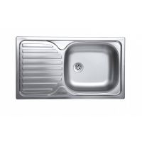 Sanitec ERT-C 408D Spüle, für Aufsatzbecken, Becken rechts, Antikalk, 76x43,5cm, Edelstahl