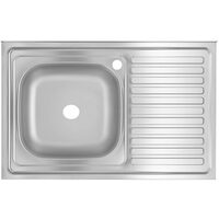 Freddo SN7001S/Q32 Küchenspüle, für Maske, Antikalk-Finish, linkes Becken, 80x50cm, Edelstahl