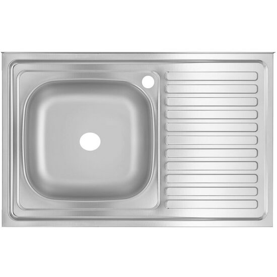 Freddo SN7001S/Q32 Küchenspüle, für Maske, Antikalk-Finish, linkes Becken, 80x50cm, Edelstahl