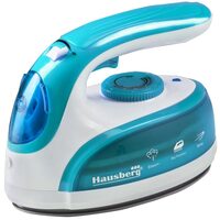 Hausberg HB-7910BL Reisebügeleisen, 900W, 50ml Wassertank, Blau