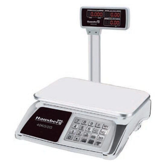 HAUSBERG HB-6062 Gewerbewaage, elektronisch, Doppelanzeige, 40kg