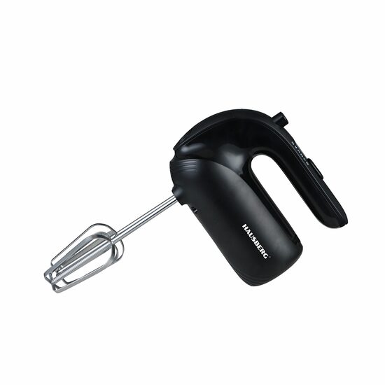 HAUSBERG HB-4215NG Handmixer, 250W, 5 Geschwindigkeiten, Geräuschpegel 85 dB, Zubehör inklusive, Schwarz